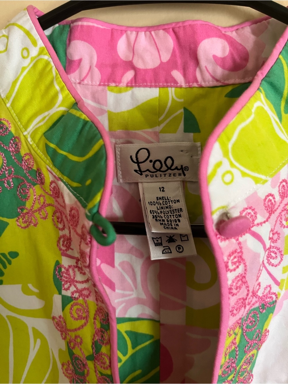 Lilly Pulitzer Pink Green Yellow Patterned Sundress - Picture 3 of 6